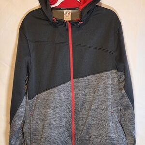 Russell Athletic Black and Gray Hoodie